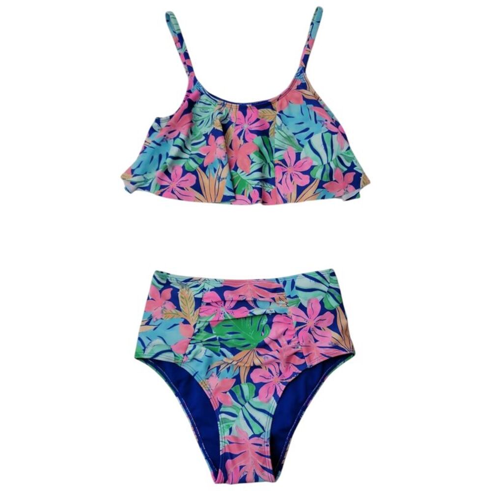 Member's Mark Girls 2-Piece Sun Protection Flounce Swim Set - Multi